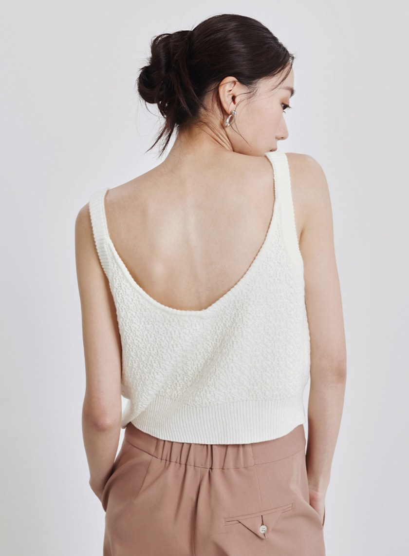 質感羊毛提織兩穿毛衣背心